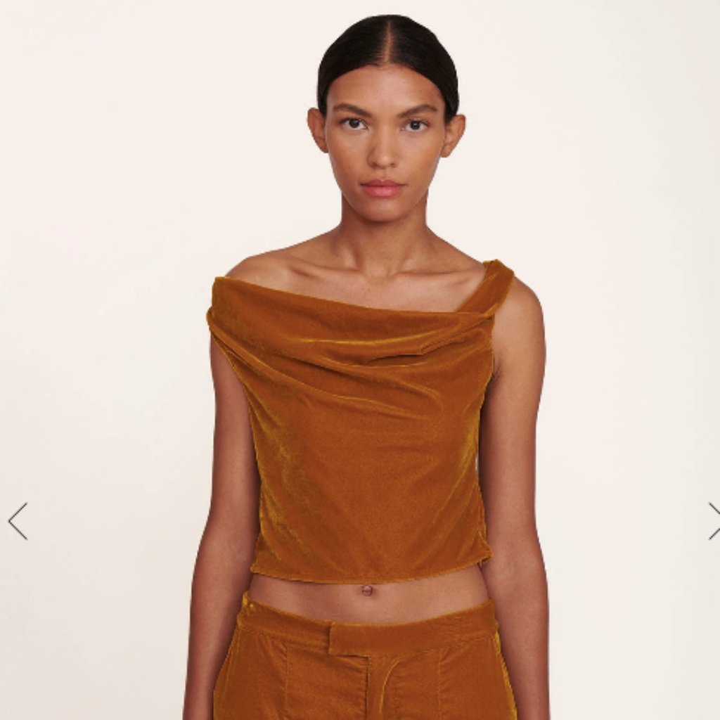 Nwt Staud Vivianne Top Ocher - Medium